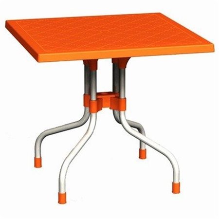 COMPAMIA Compamia ISP770-ORA Forza Square Folding Table 31 inch Orange ISP770-ORA